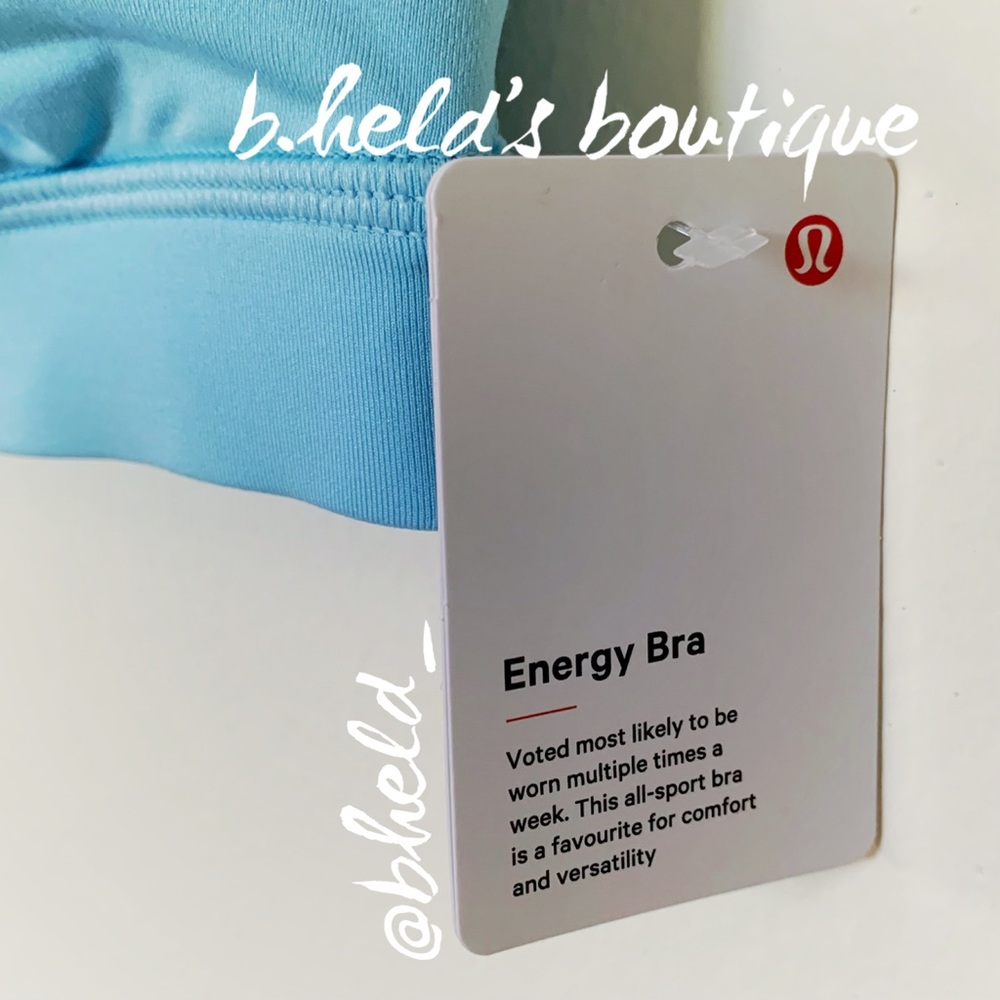 lululemon Energy Bra in Blue Chill (Pastel Blue) Size 4 Brand New NWT - Picture 5 of 15